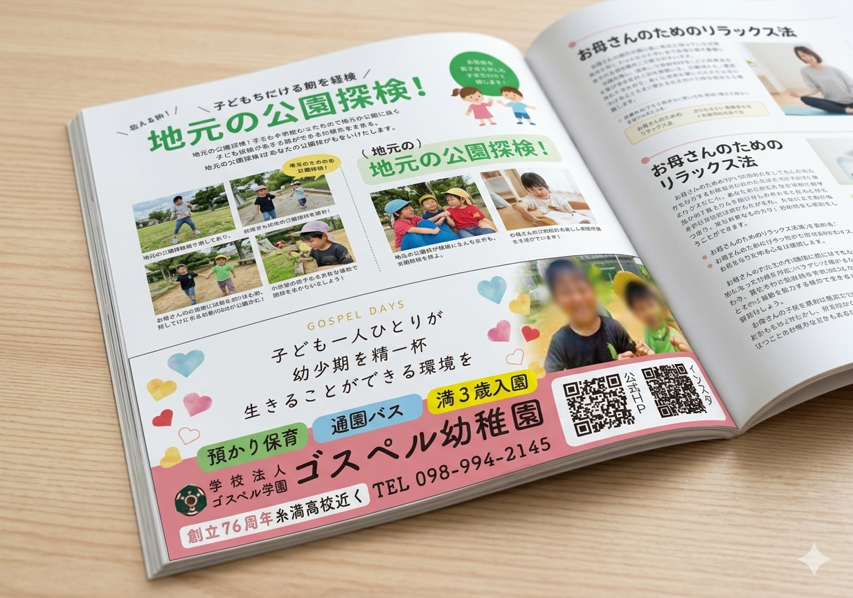 ゴスペル幼稚園様 園紹介広告
