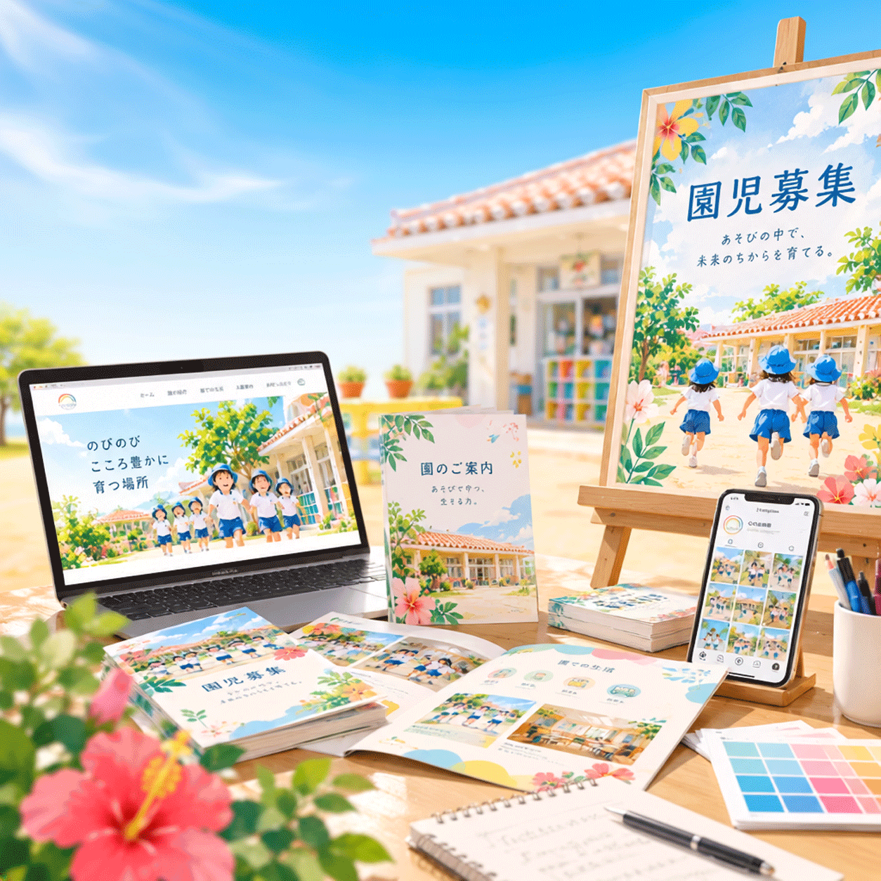 幼稚園広報のデザイン制作イメージ